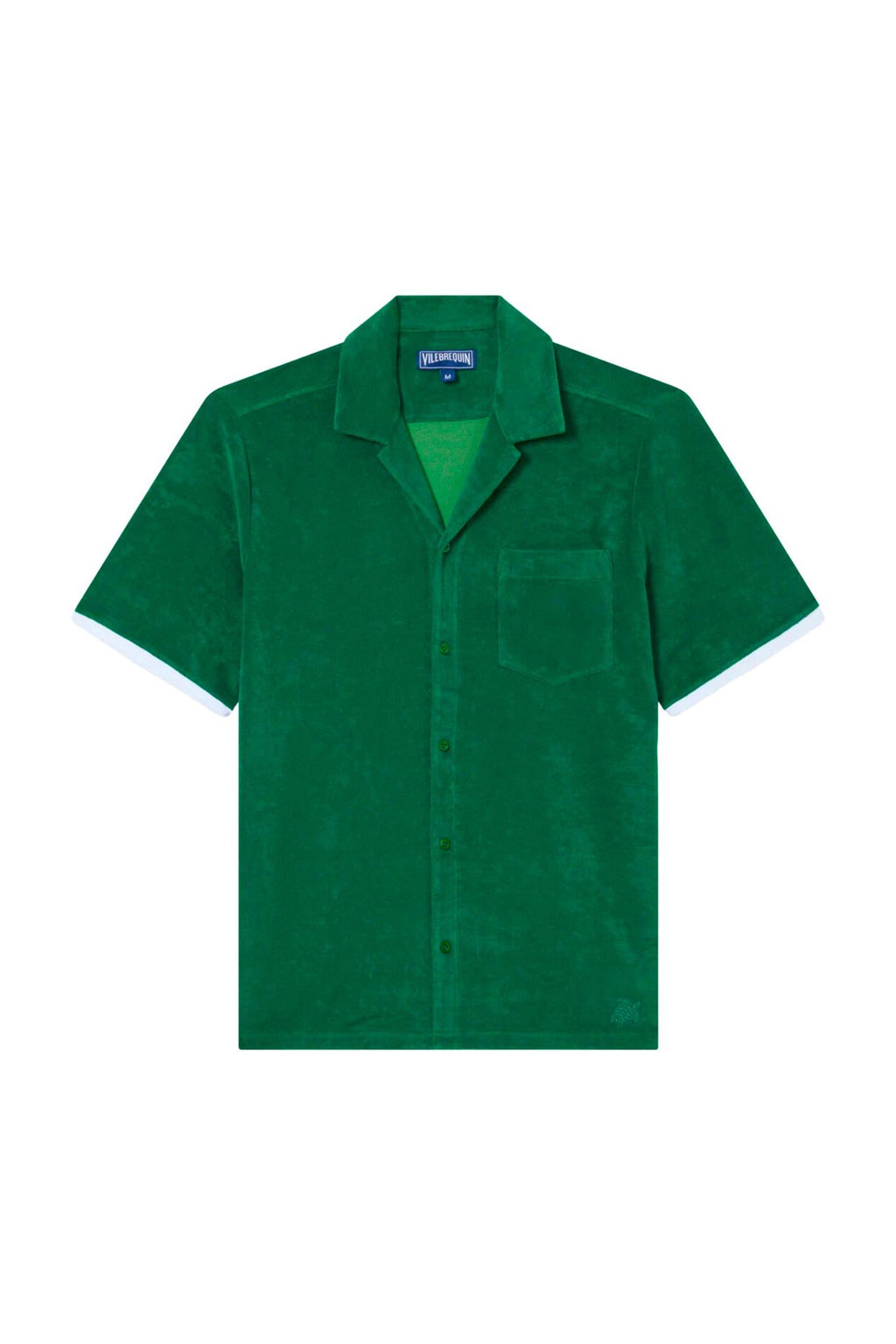 VILEBREQUIN | Terry Bowling Shirt White Trim | Dark Green