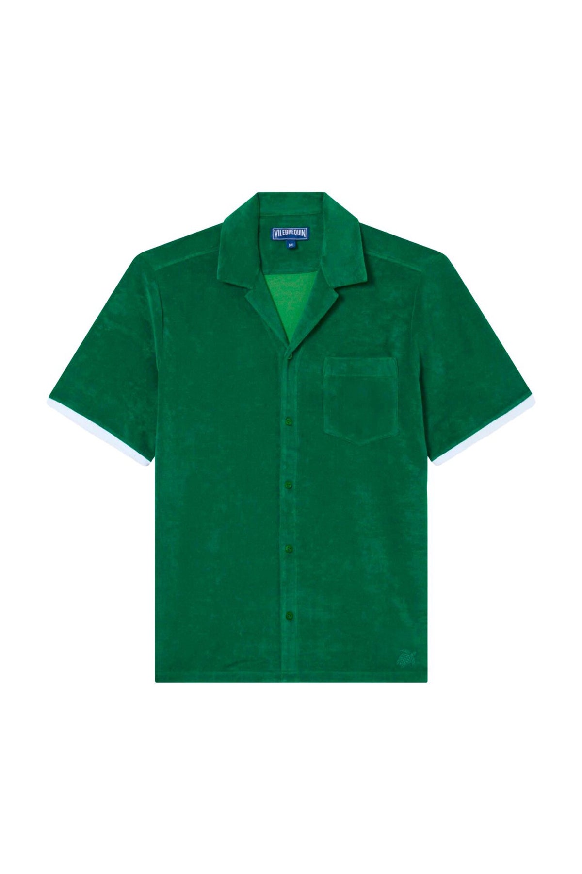 VILEBREQUIN | Terry Bowling Shirt White Trim | Dark Green