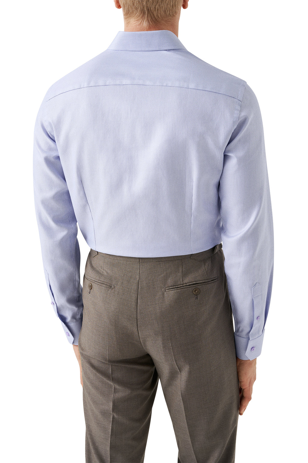 ETON | Contemporary Fit Herringbone Striped Shirt | Purple