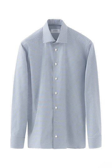 ETON Dark Blue Flower Pattern Shirt