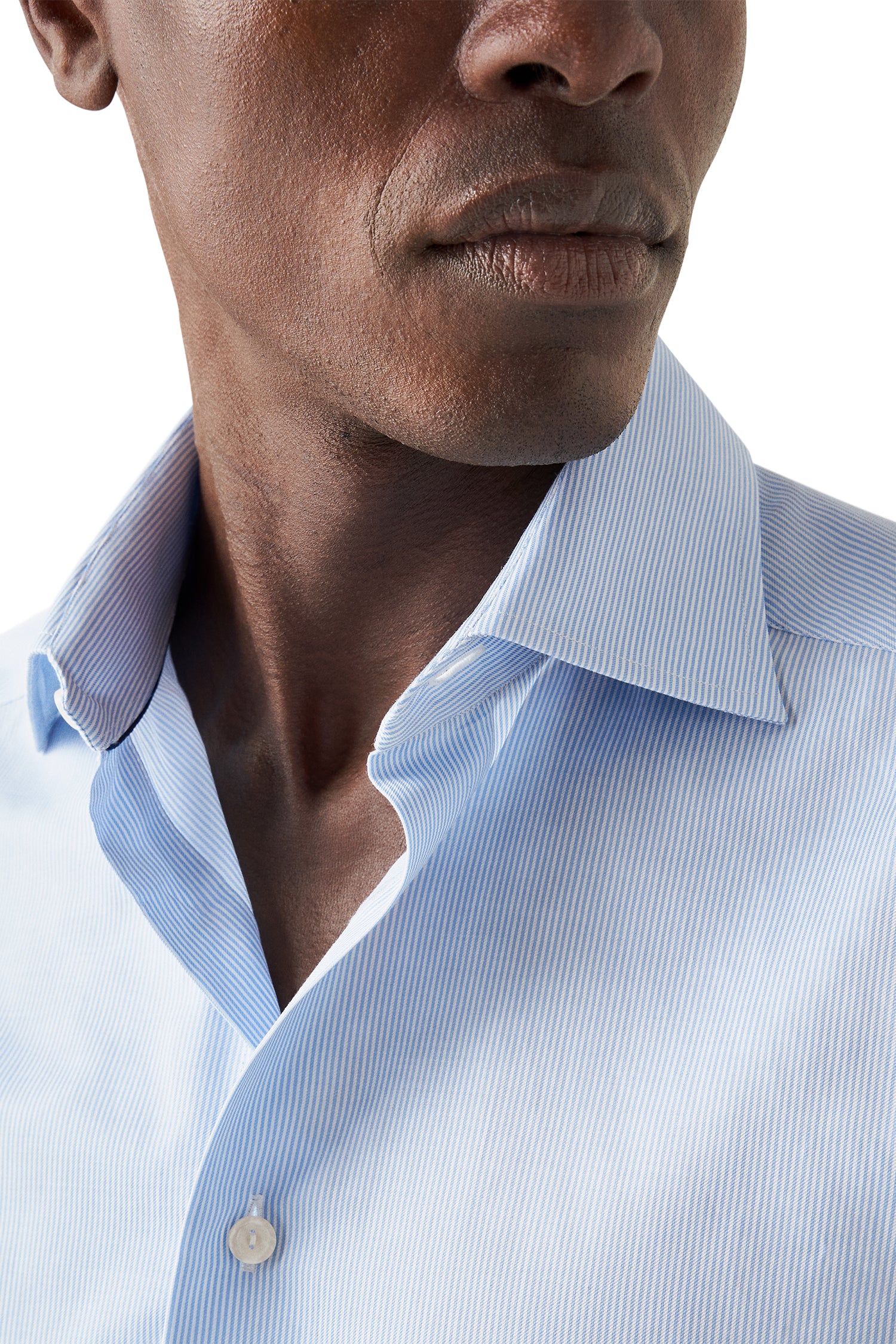 ETON | Twill Stripe Shirt | Blue