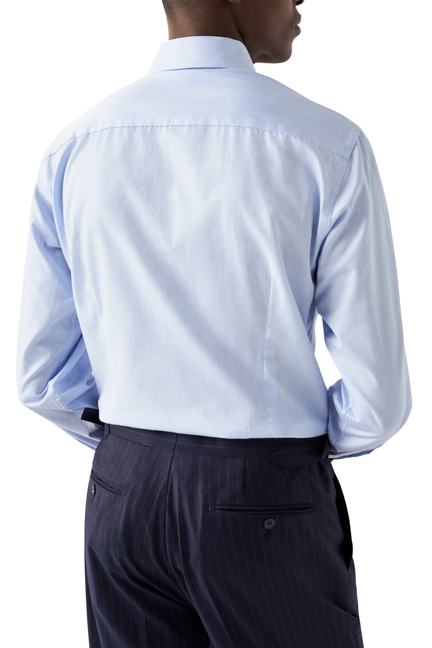 ETON | Twill Stripe Shirt | Blue