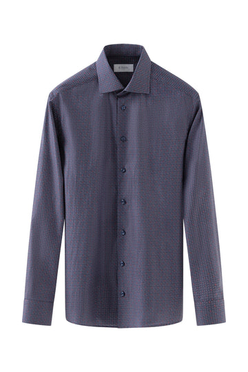 ETON Navy Contemporary Fit Shirt Paisley Print