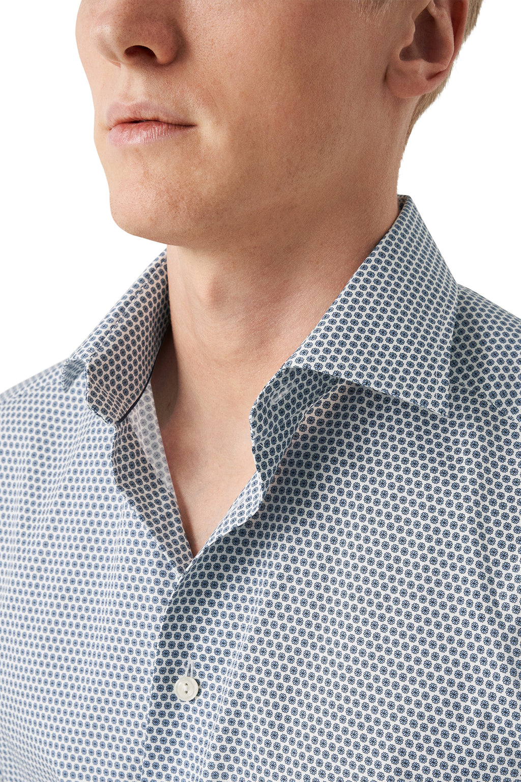 ETON | Flower Pattern Shirt | Dark Blue