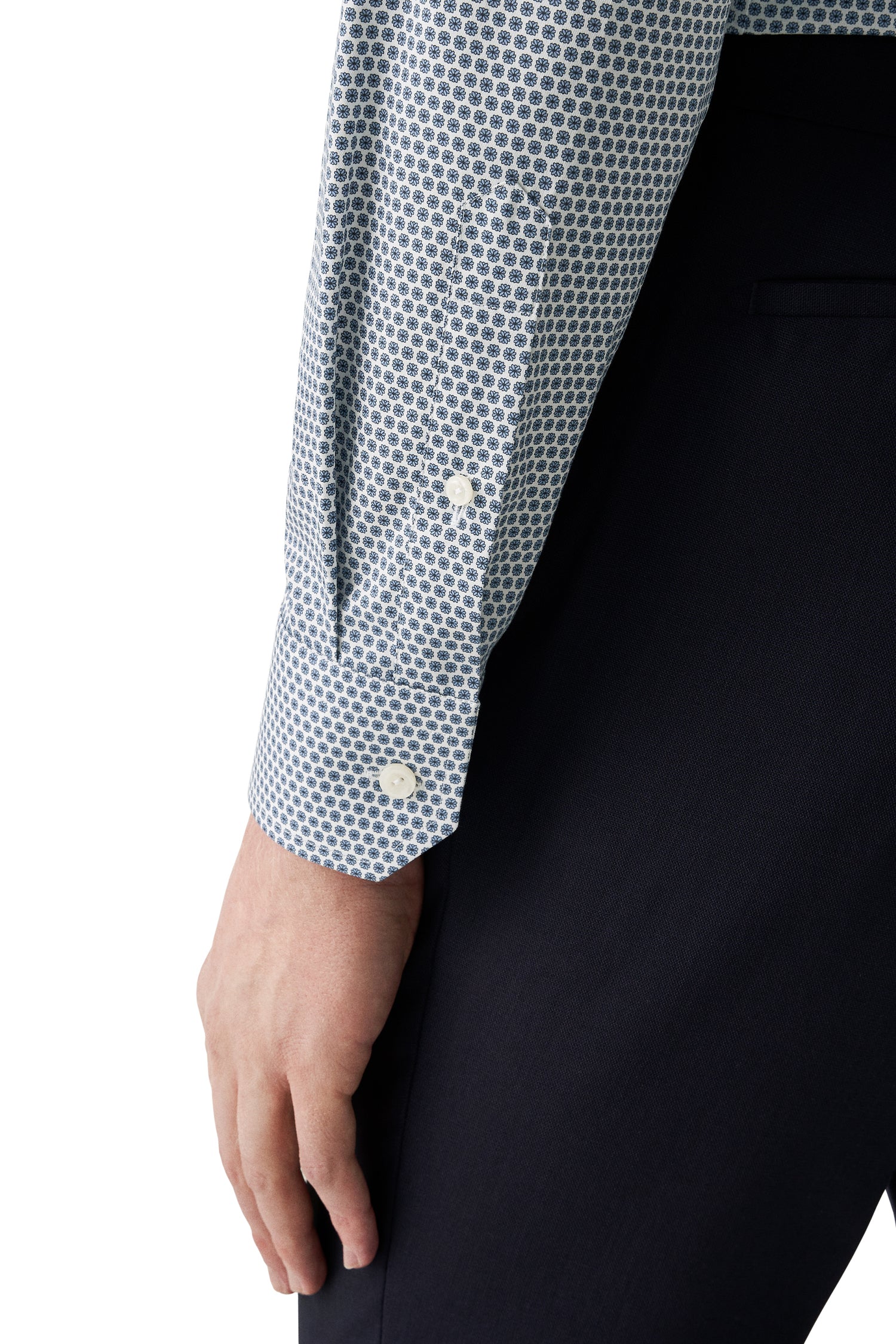 ETON | Flower Pattern Shirt | Dark Blue