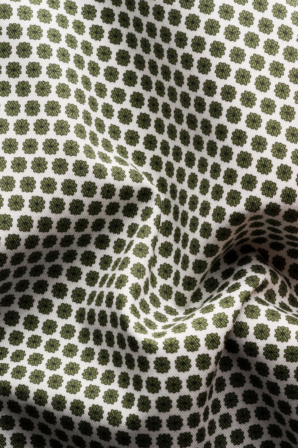 ETON | Flower Pattern Shirt | Army Green