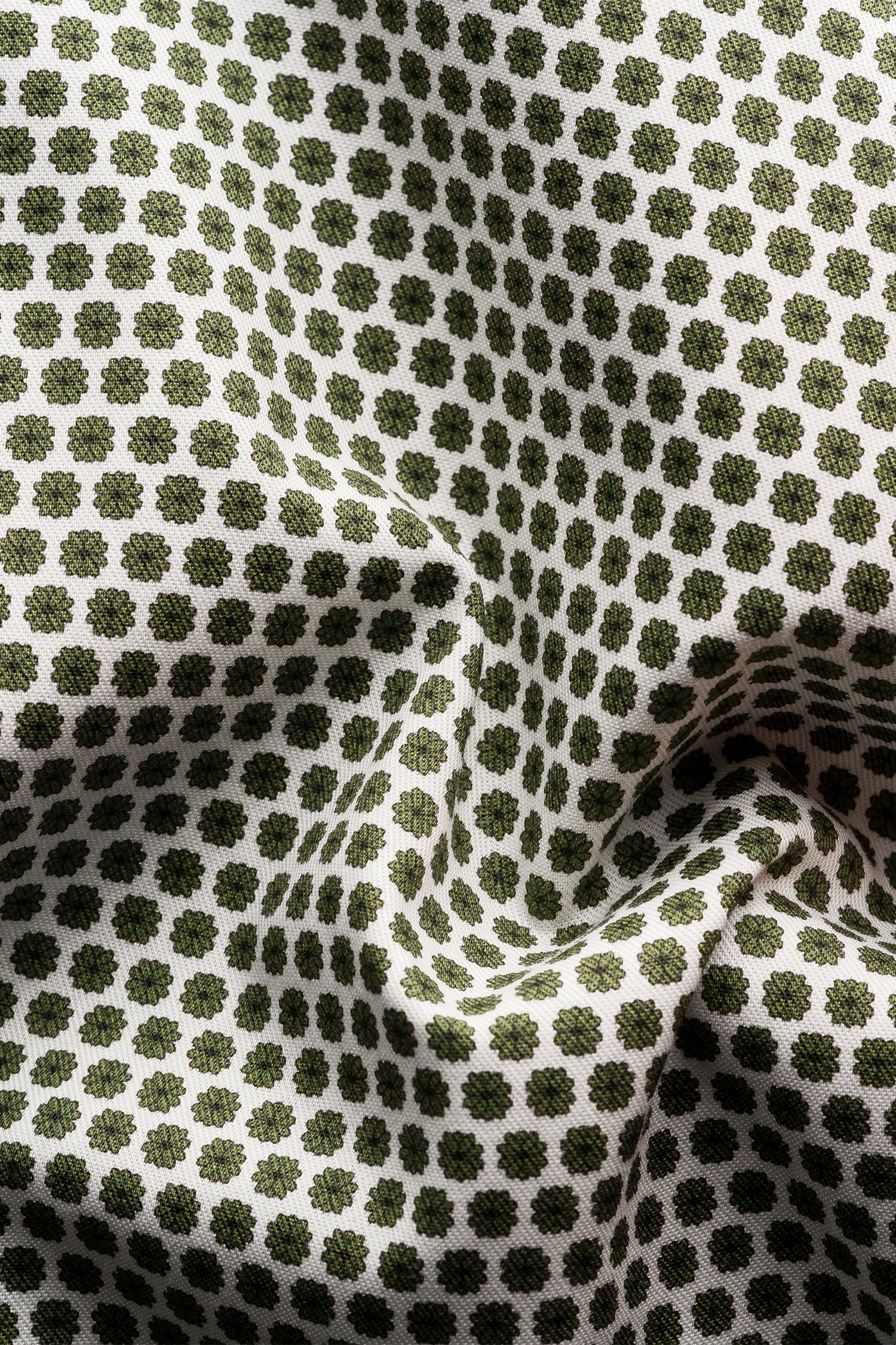 ETON | Flower Pattern Shirt | Army Green
