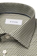 ETON | Flower Pattern Shirt | Army Green