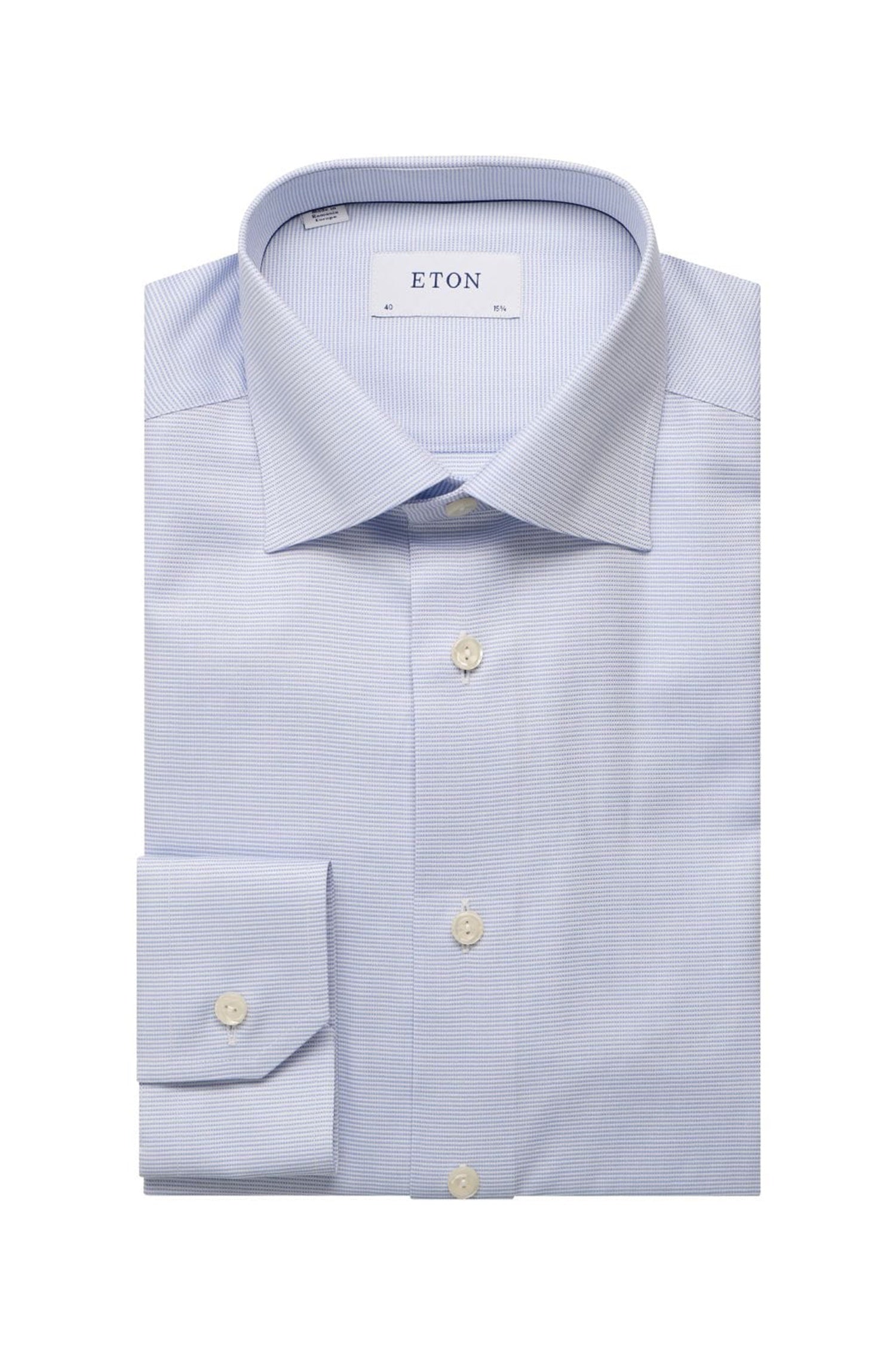 ETON | Horizontal Stripe Shirt | Blue