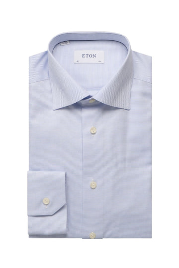 ETON Blue Horizontal Stripe Shirt
