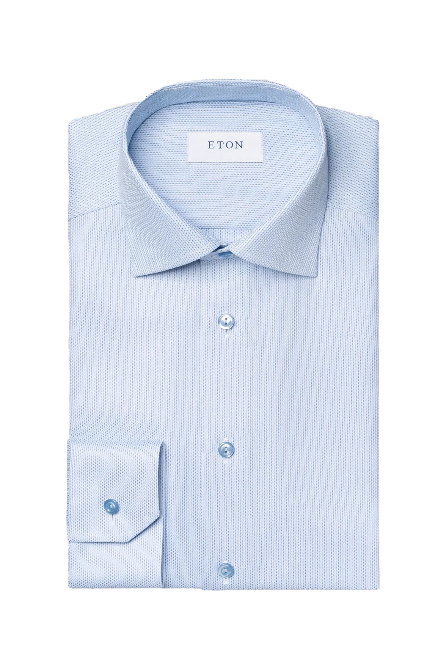 ETON | Herringbone Striped Shirt | Blue