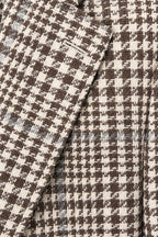 TOMBOLINI | Zero-Gravity Houndstooth Check Jacket | Brown & White