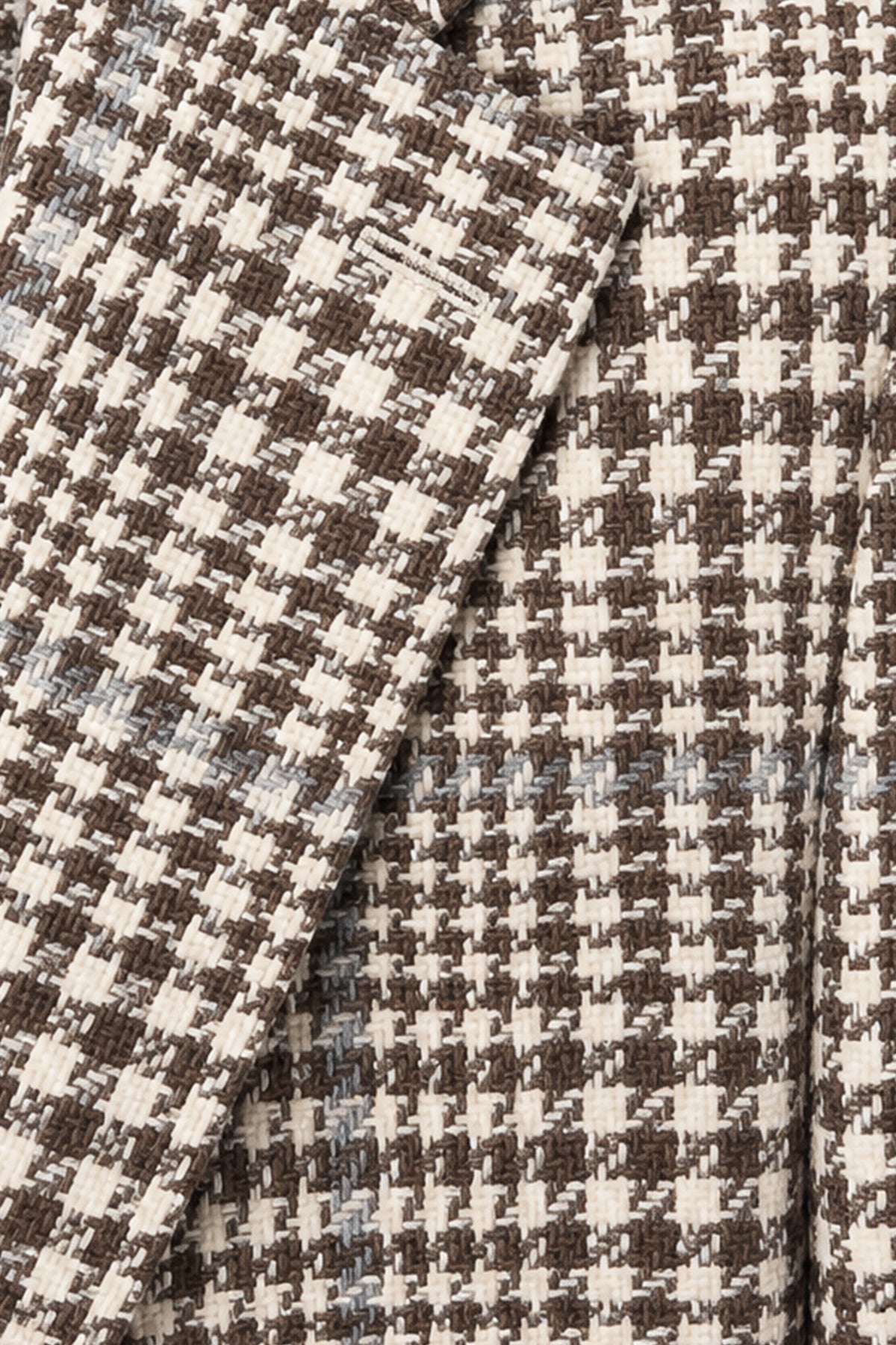 TOMBOLINI | Zero-Gravity Houndstooth Check Jacket | Brown & White
