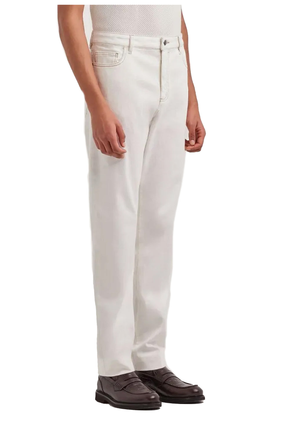 CANALI | Jeans With Contrast Stitching | Off-White