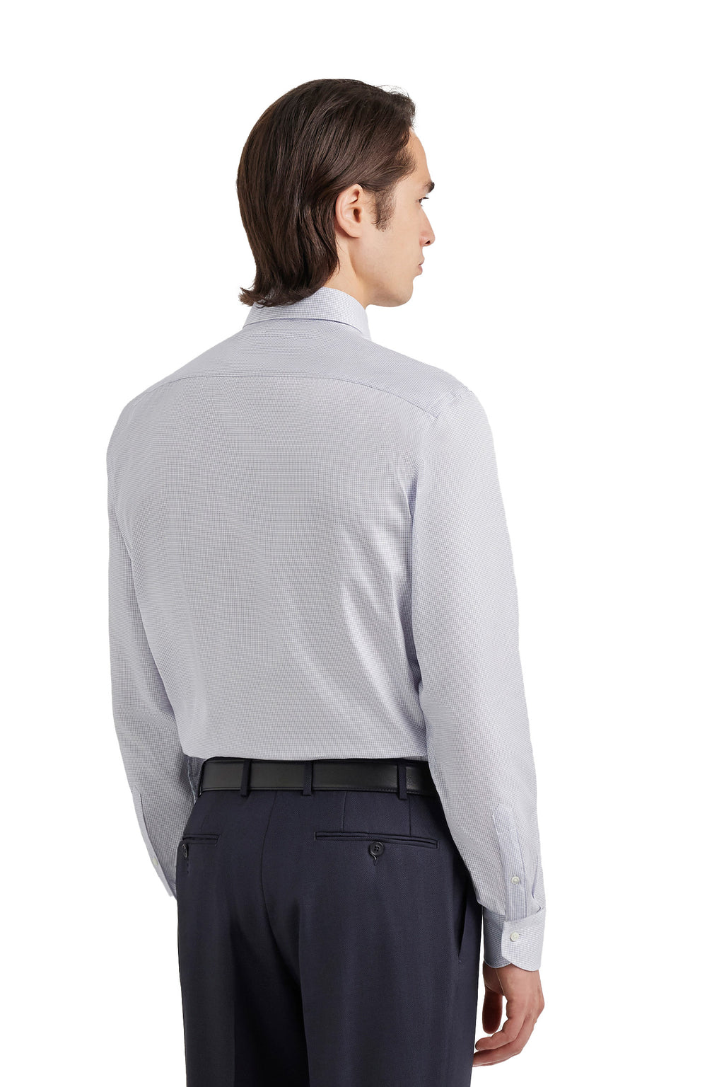 CANALI | Cross-Check Pattern Shirt | Blue