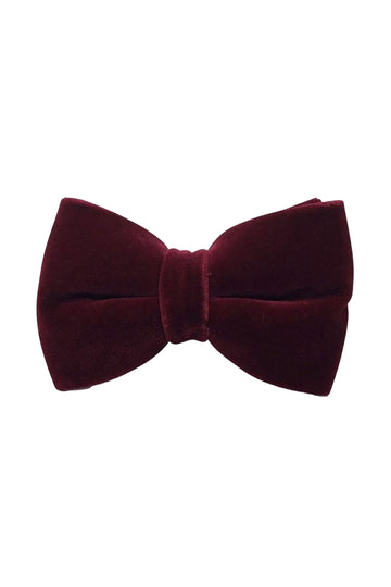 ASCOT Burgundy Velvet Bow Tie