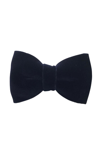 ASCOT Navy Velvet Bow Tie