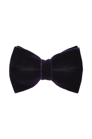 ASCOT Deep Purple Velvet Bow Tie
