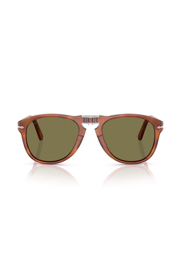 PERSOL Tan Folding Sunglasses 714-S-M 96/P1