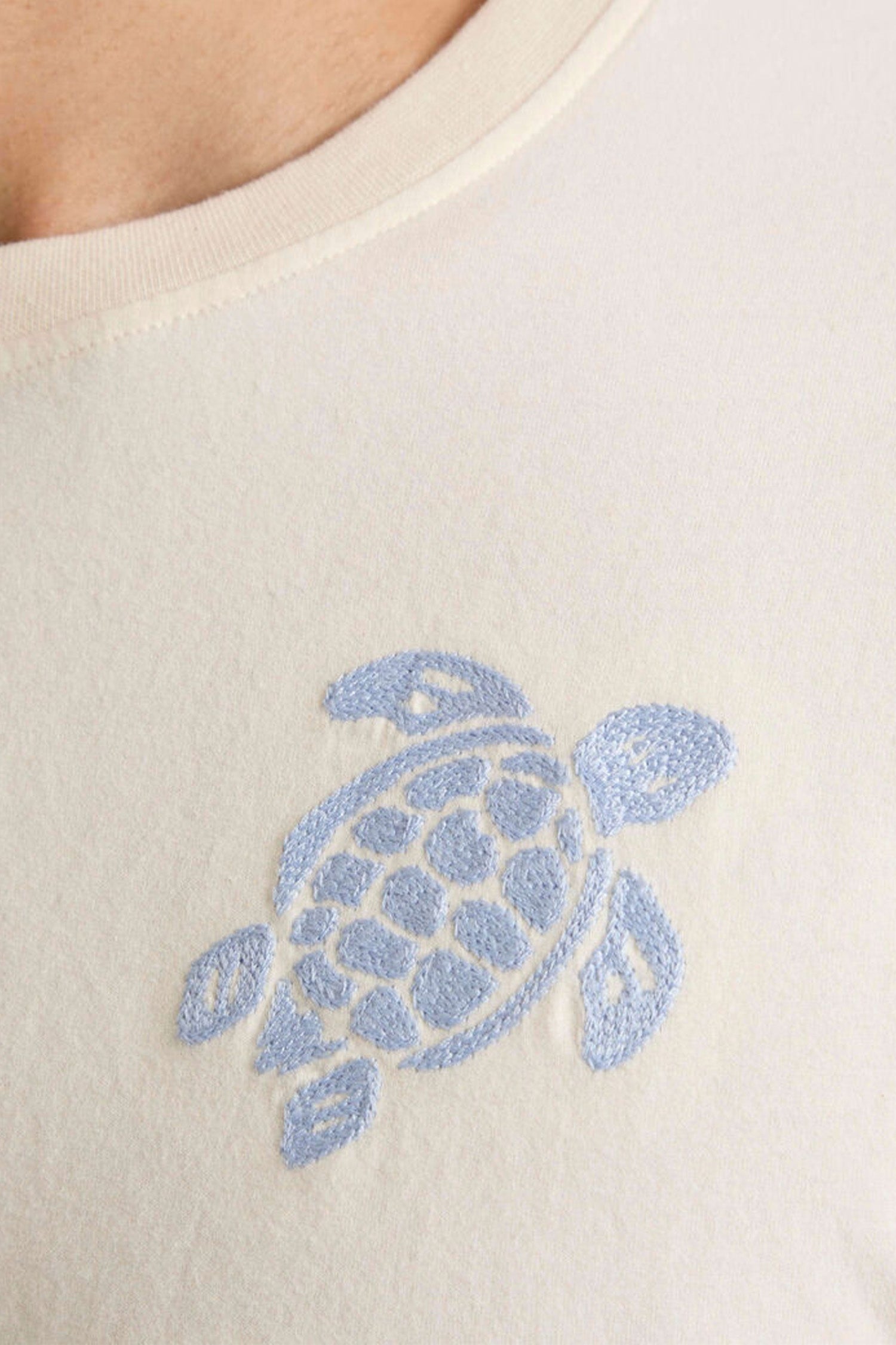 VILEBREQUIN | T-Shirt With Turtle Motif | Cream