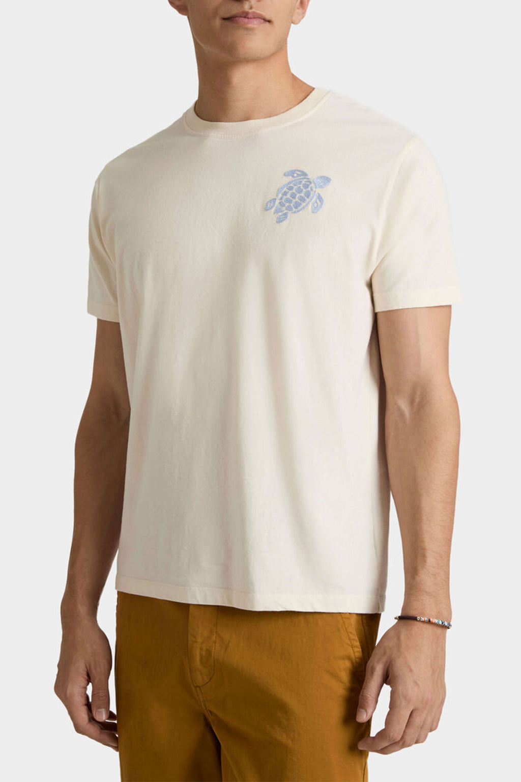 VILEBREQUIN | T-Shirt With Turtle Motif | Cream