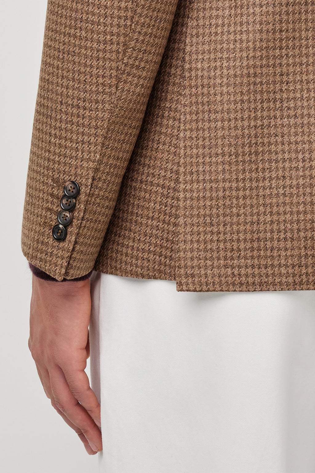CANALI | Two-Tone Houndstooth Jacket | Brown & Chocolate