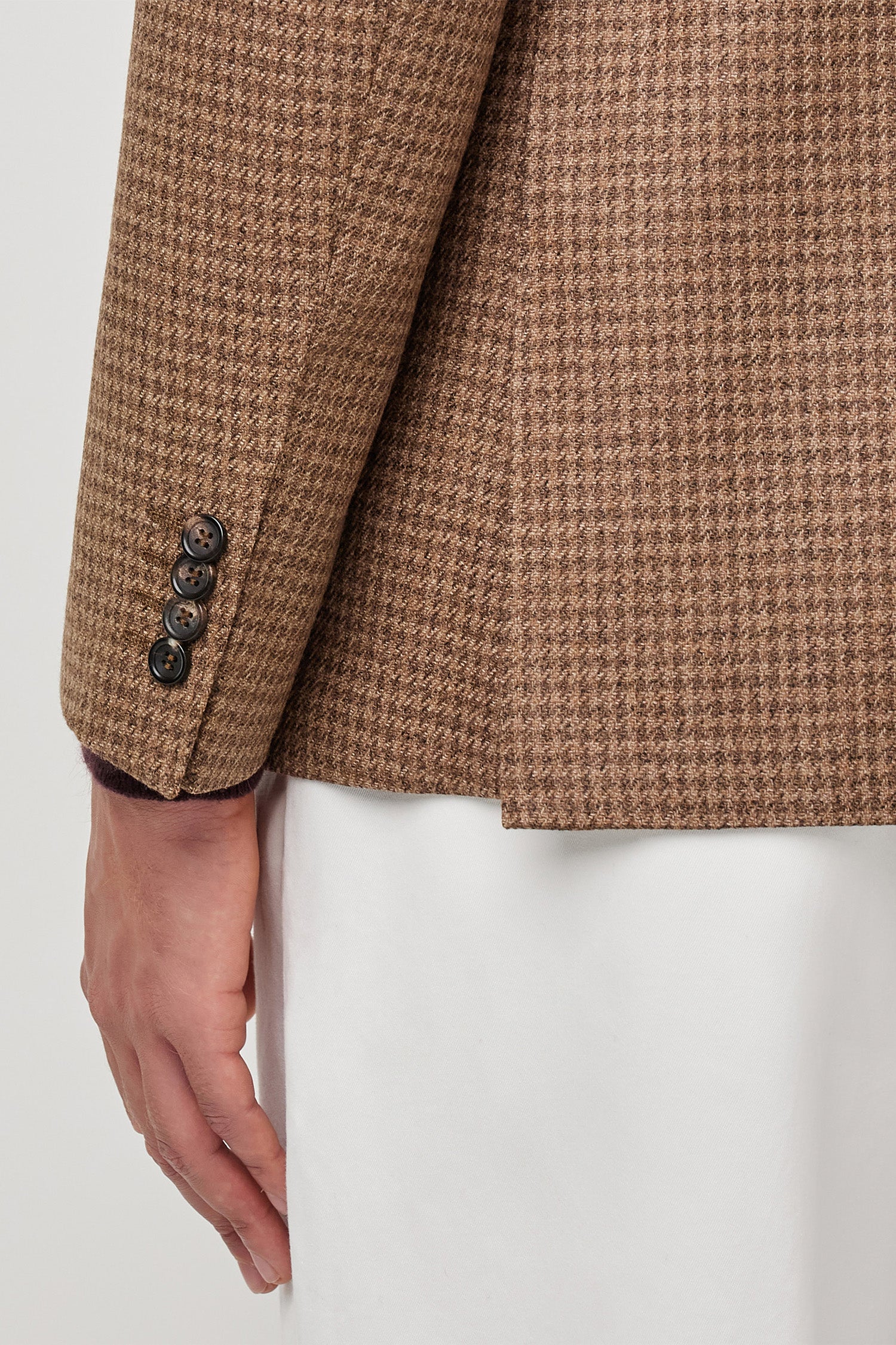 CANALI | Two-Tone Houndstooth Jacket | Brown & Chocolate