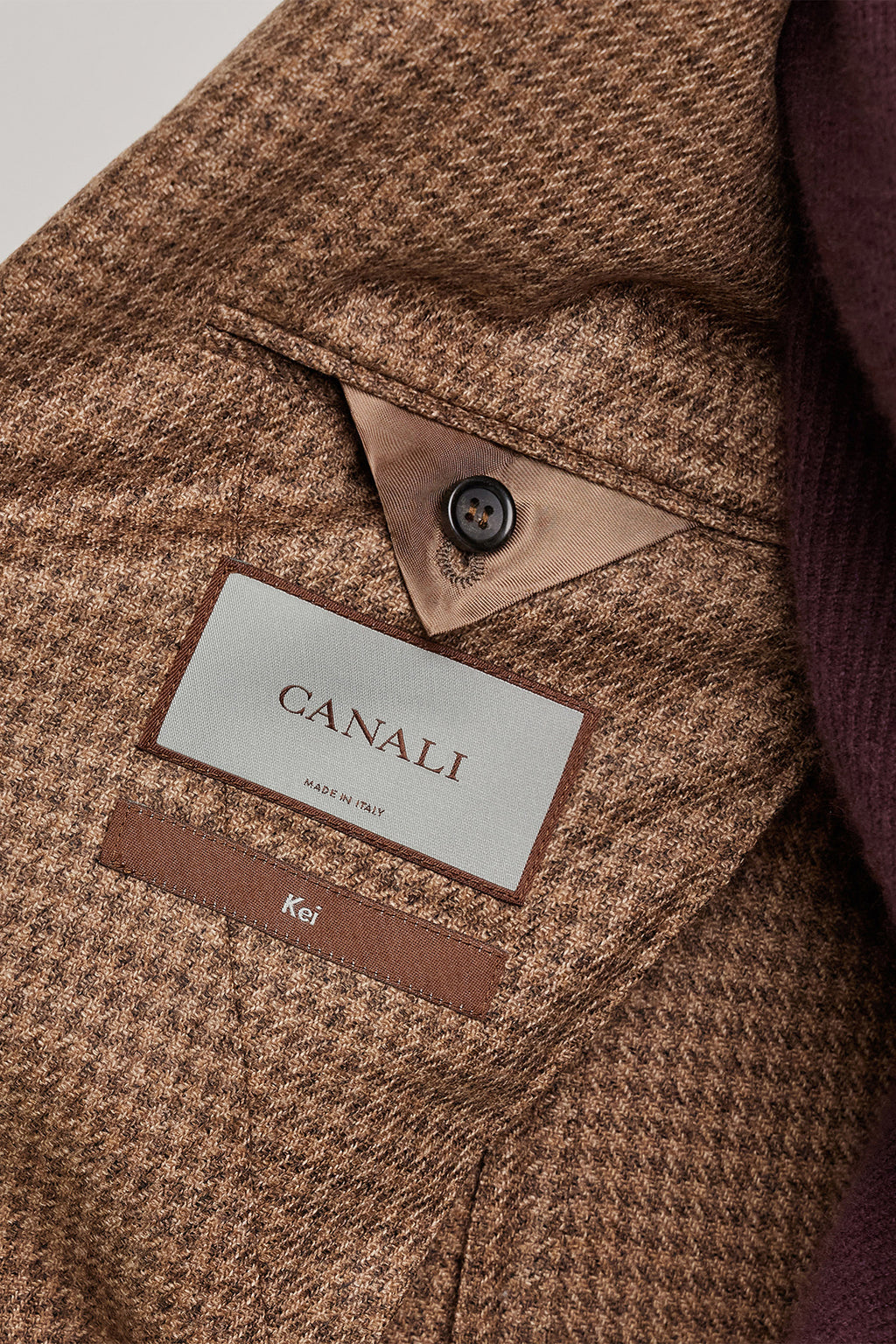CANALI | Two-Tone Houndstooth Jacket | Brown & Chocolate