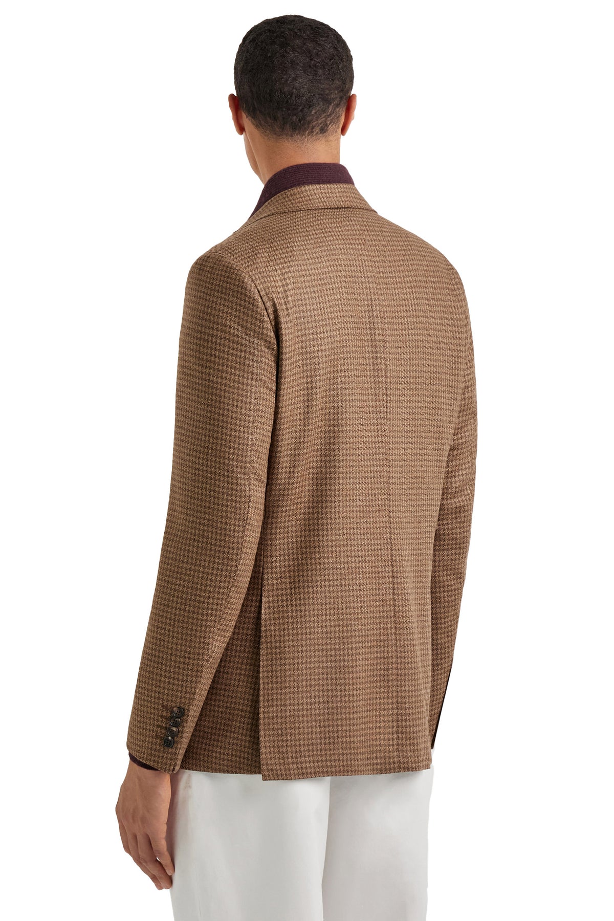CANALI | Two-Tone Houndstooth Jacket | Brown & Chocolate