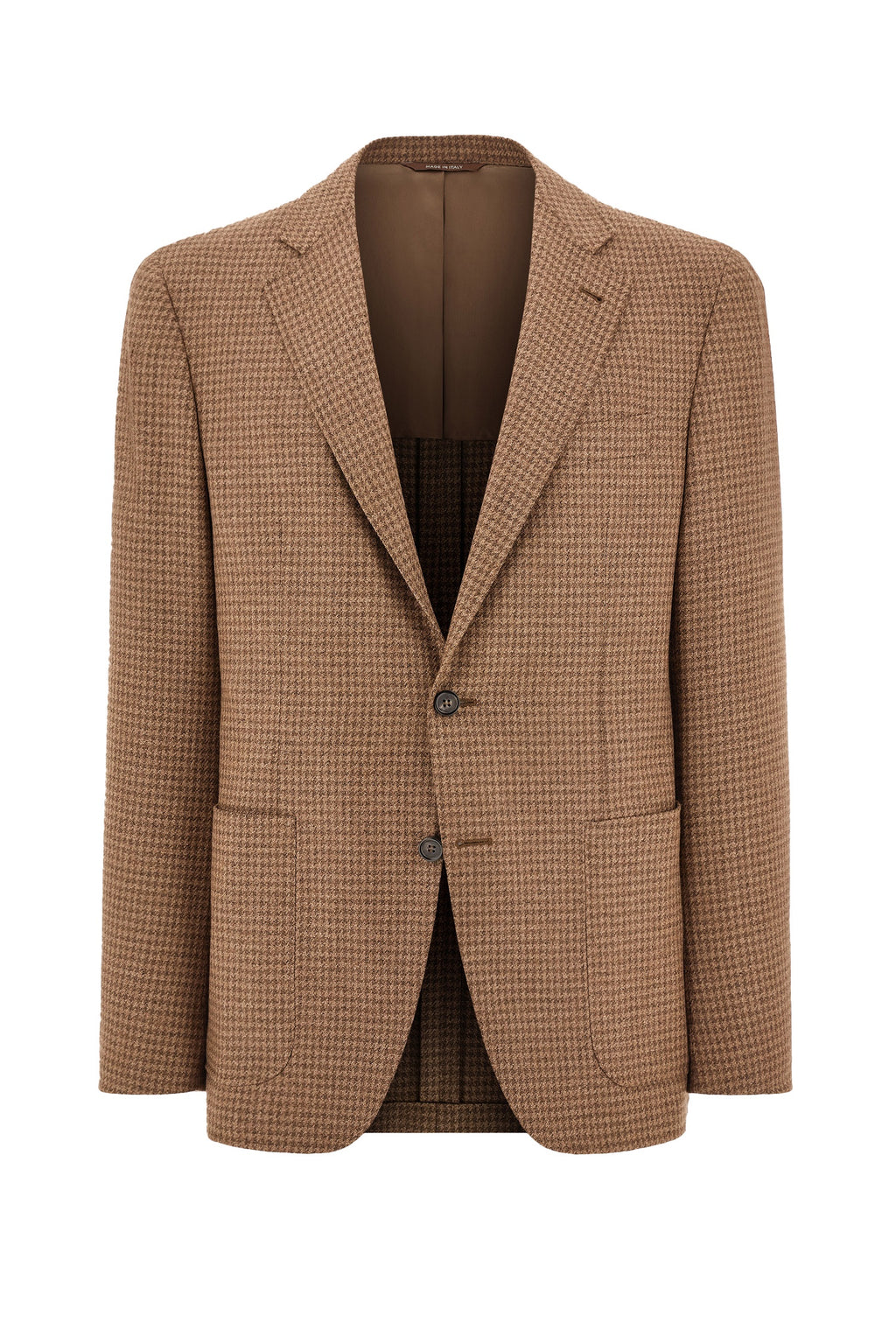 CANALI | Two-Tone Houndstooth Jacket | Brown & Chocolate
