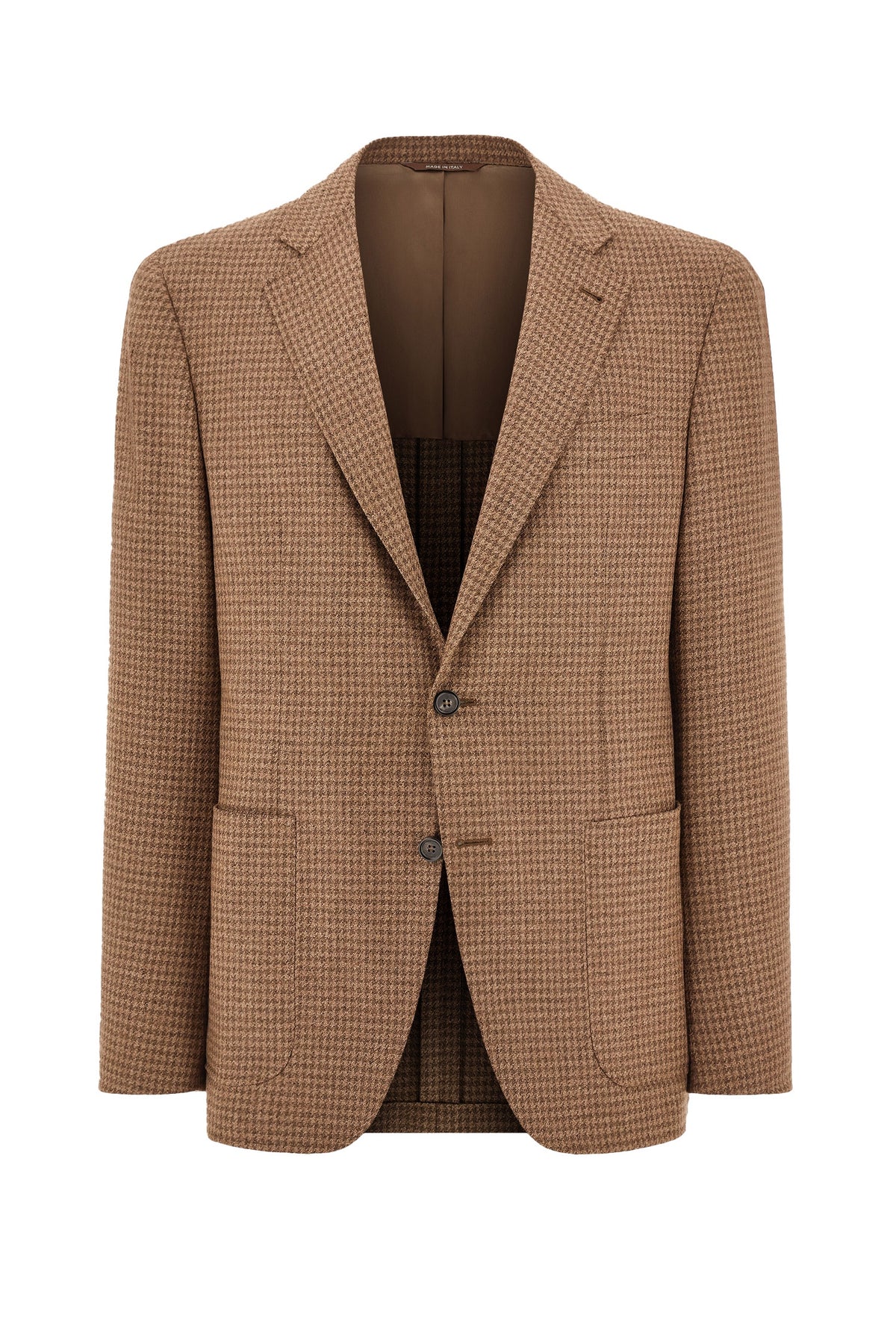 CANALI | Two-Tone Houndstooth Jacket | Brown & Chocolate