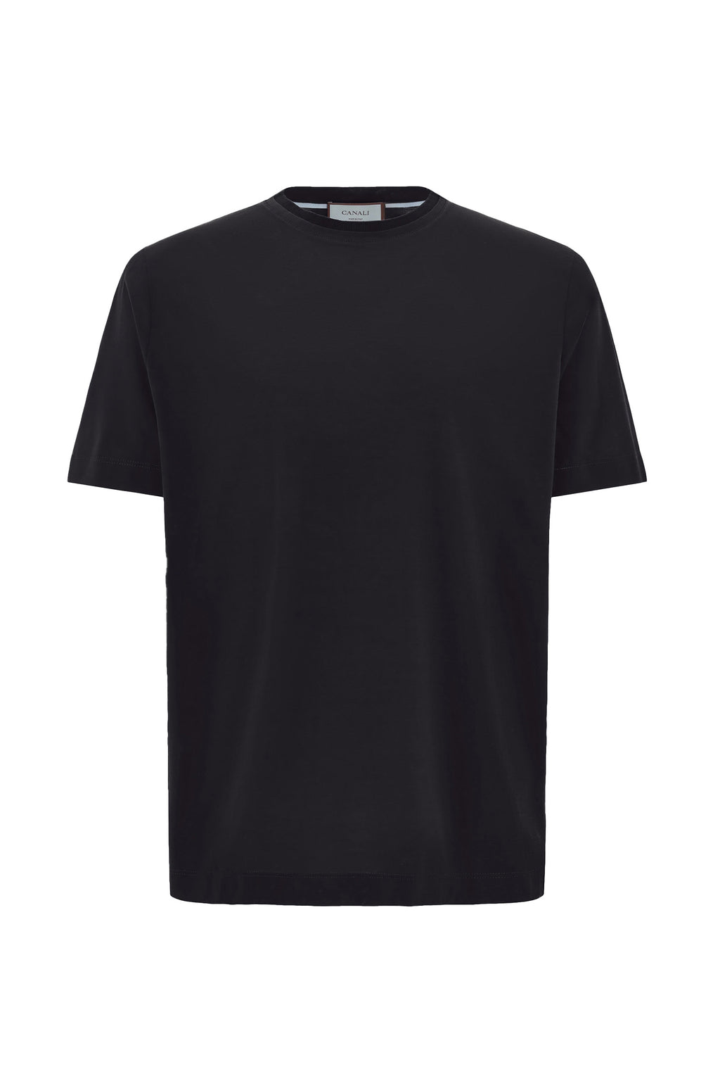 CANALI | Ribbed Crew Neck T-Shirt | Black