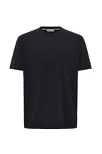 CANALI | Ribbed Crew Neck T-Shirt | Black