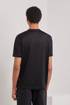 CANALI | Ribbed Crew Neck T-Shirt | Black