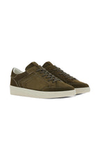 CANALI | Suede Sneaker Brown Trims | Olive