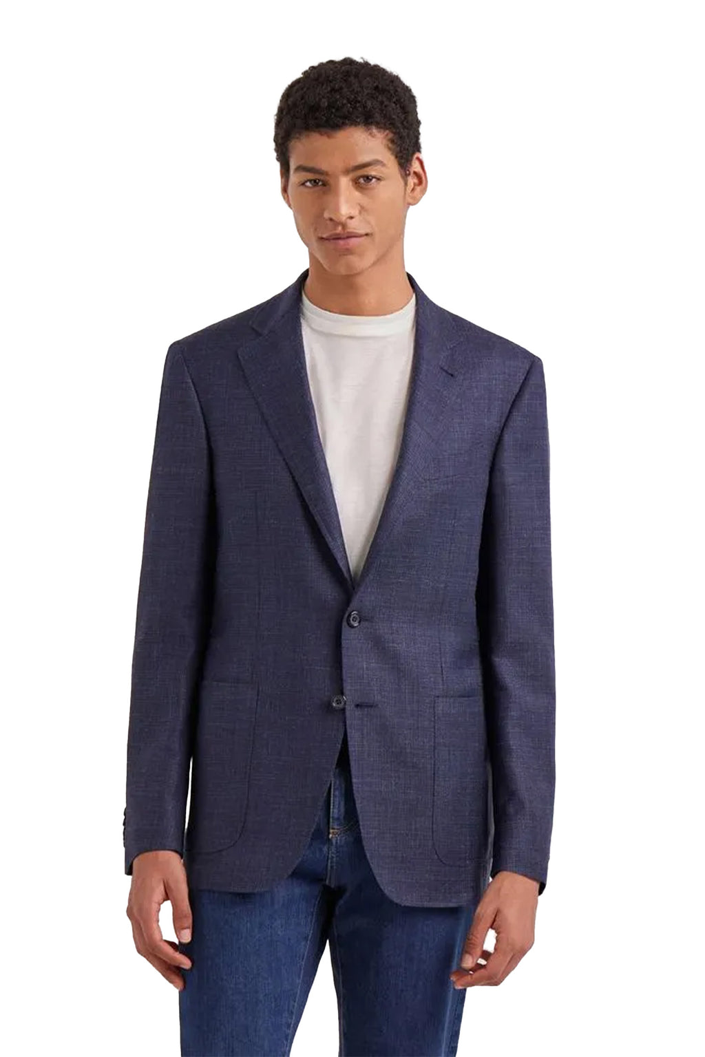 CANALI | Drop 7 Wool Blend Jacket | Dark Blue