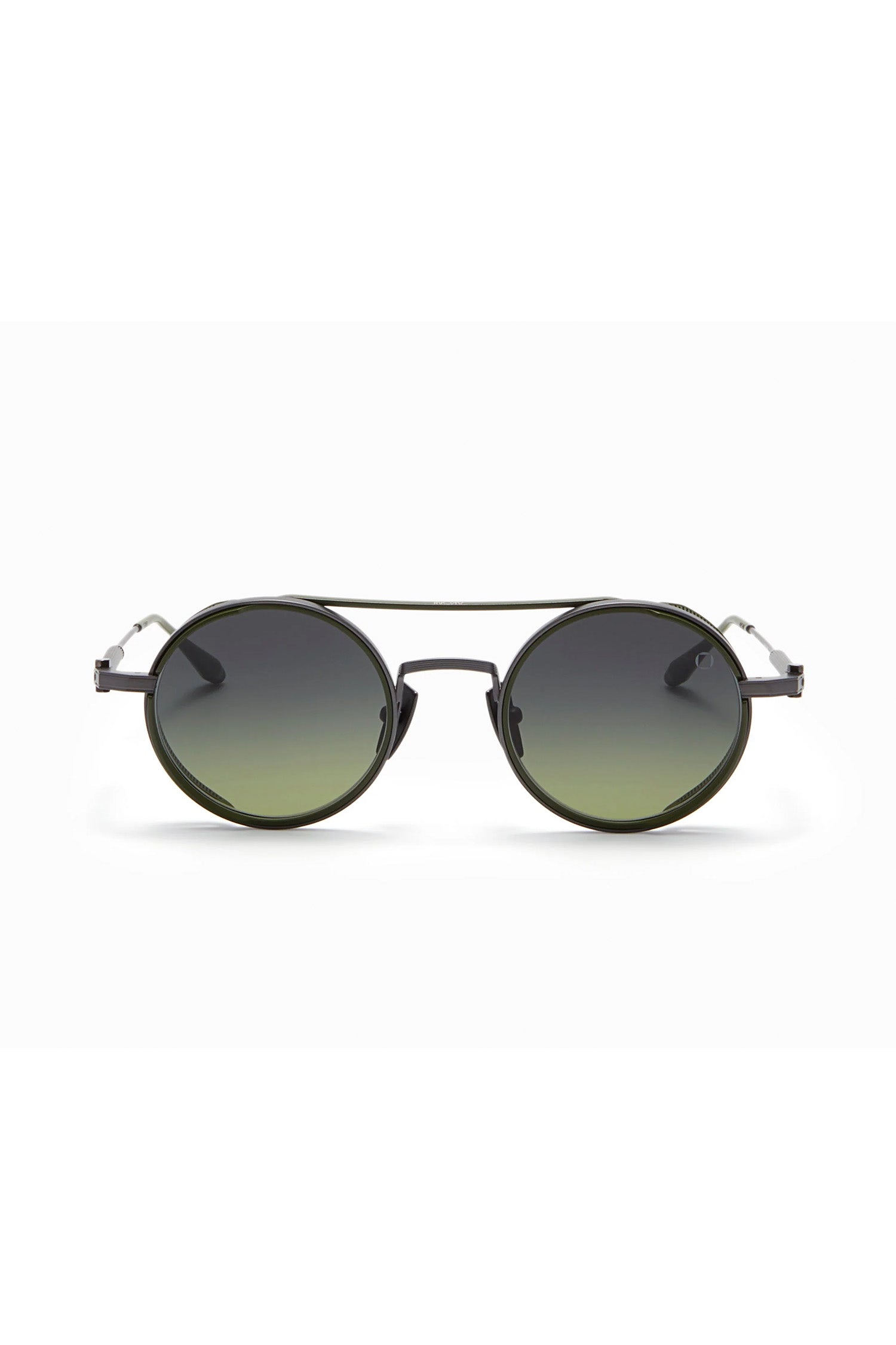 AKONI | Eris Round AKS-505 Sunglasses | Black & Green