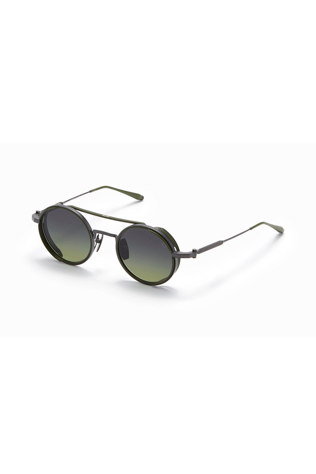 AKONI | Eris Round AKS-505 Sunglasses | Black & Green