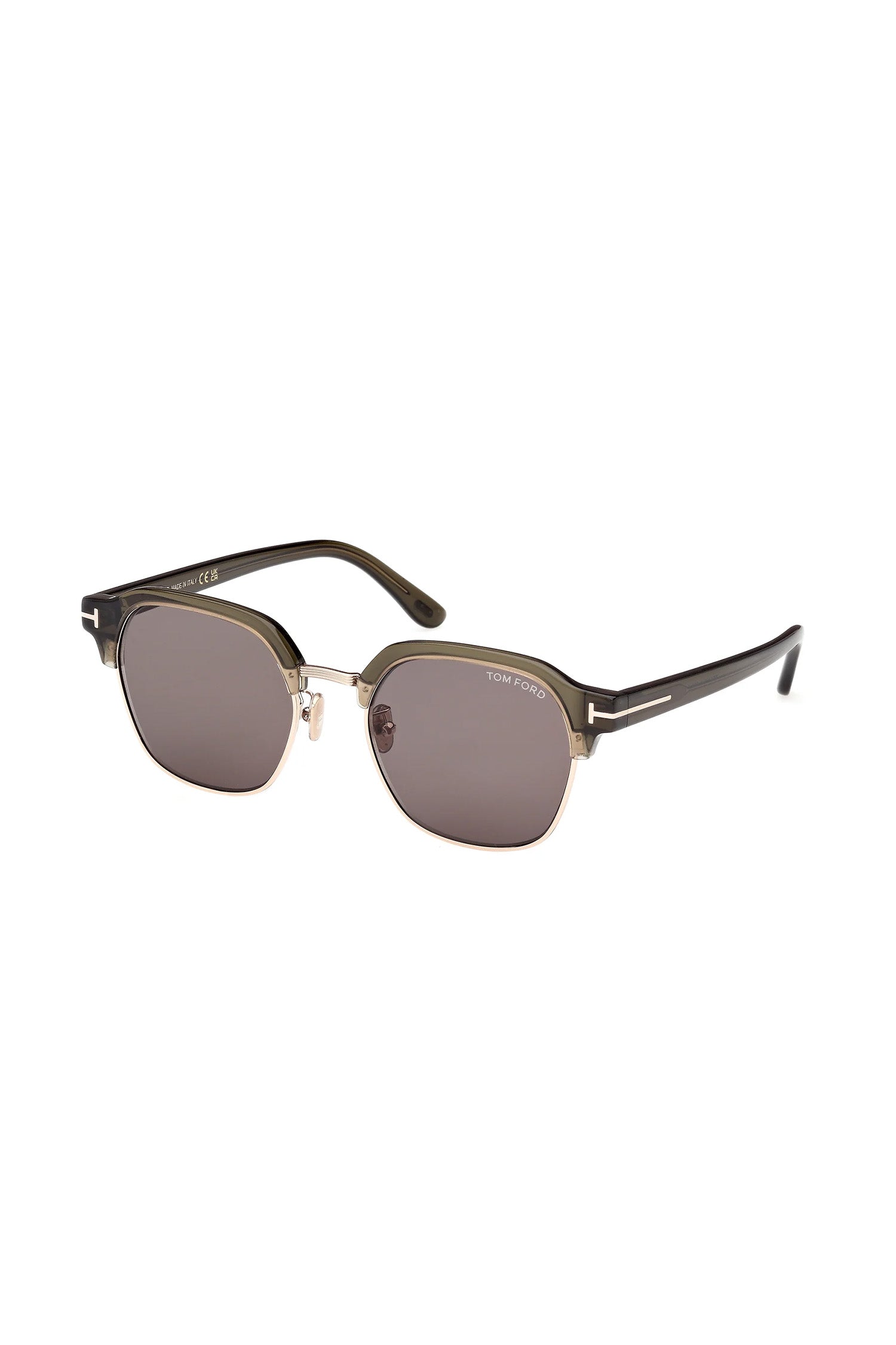TOM FORD | Half Frame Sunglasses | Dark Green