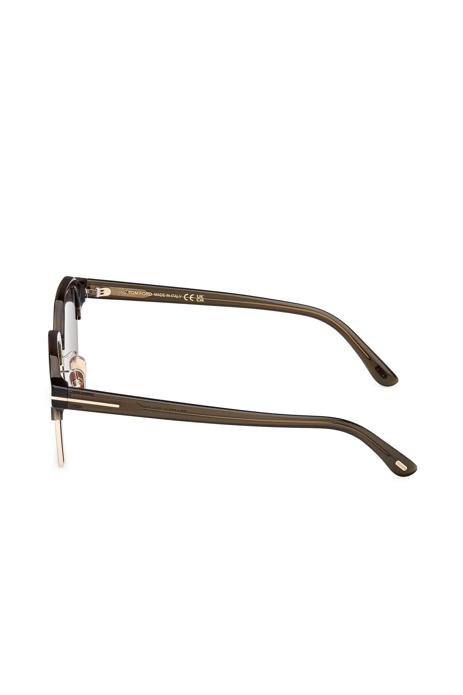 TOM FORD | Half Frame Sunglasses | Dark Green