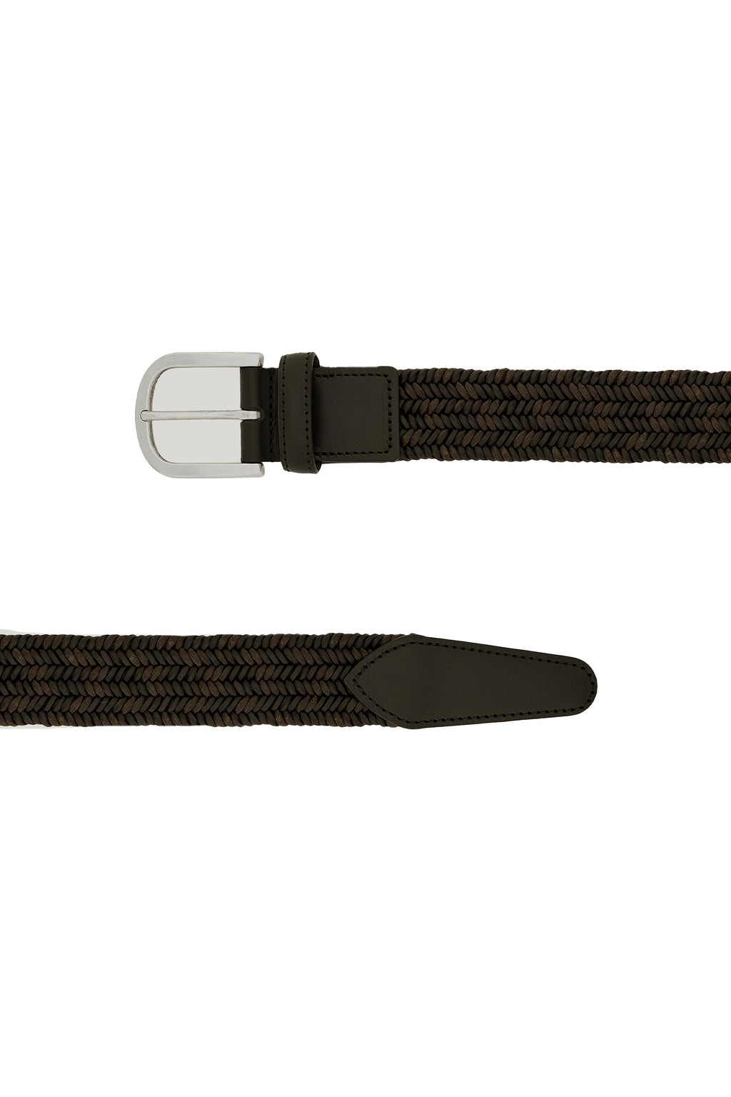 CANALI | Two-Tone Belt | Dark Brown