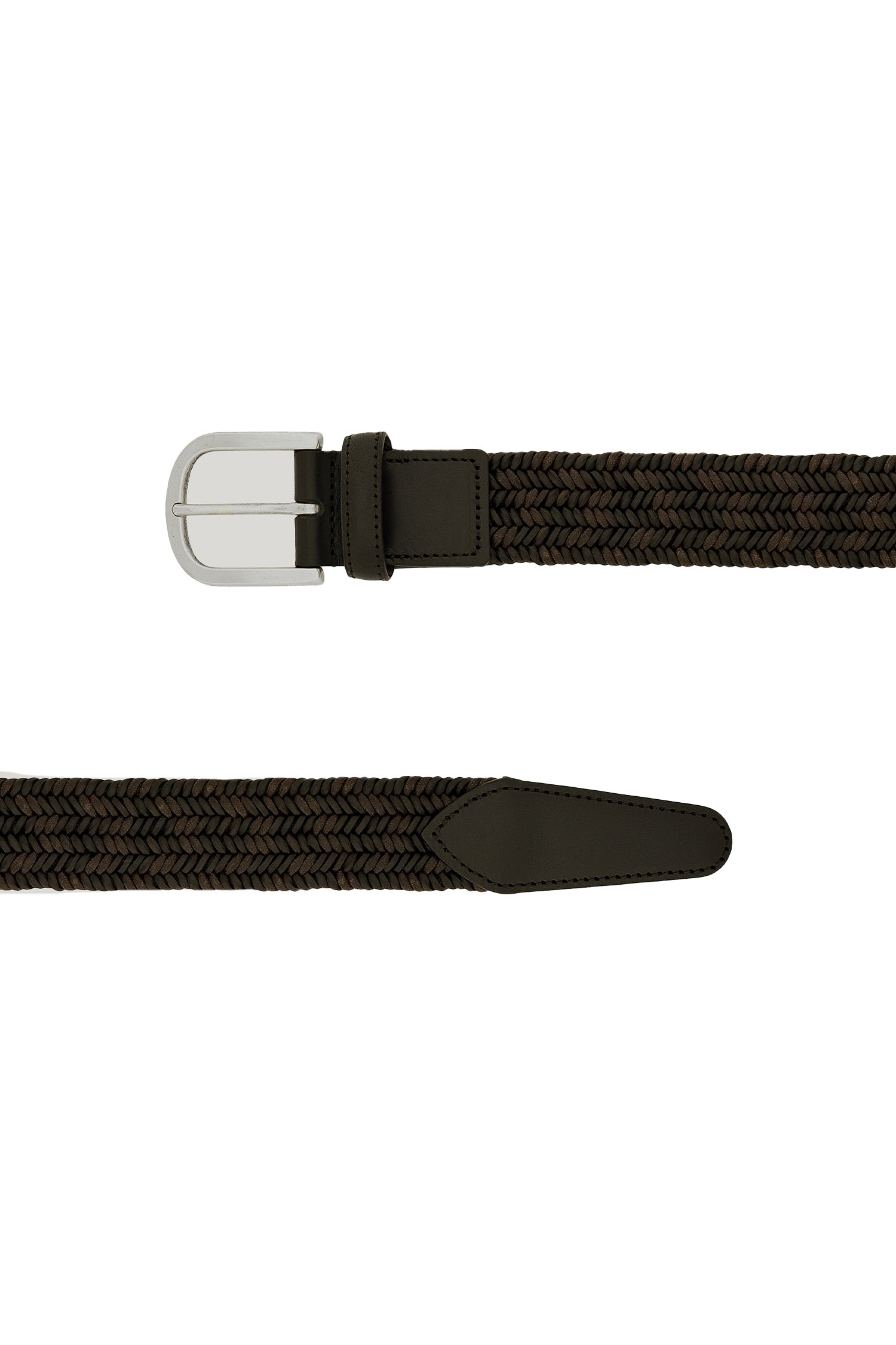 CANALI | Two-Tone Belt | Dark Brown