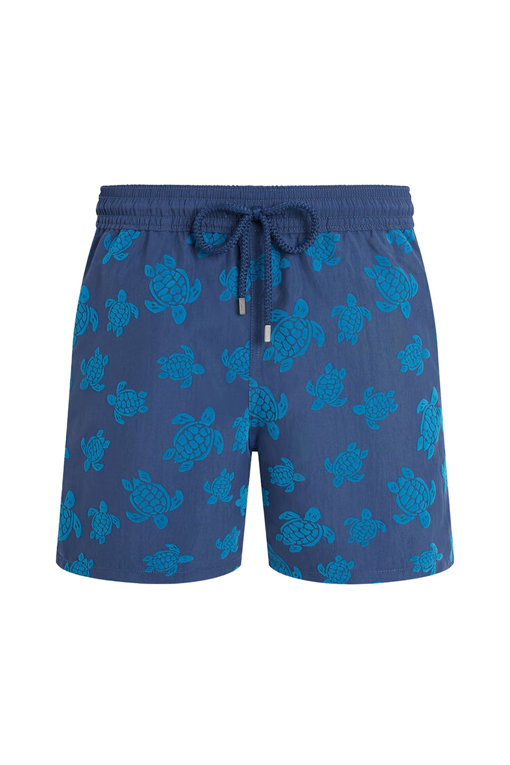 VILEBREQUIN | Moorea Flocked Turtles Swim Shorts | Blue-Grey