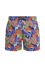 VILEBREQUIN | Moorise Orange & Purple Coral Swim Shorts | Royal Blue