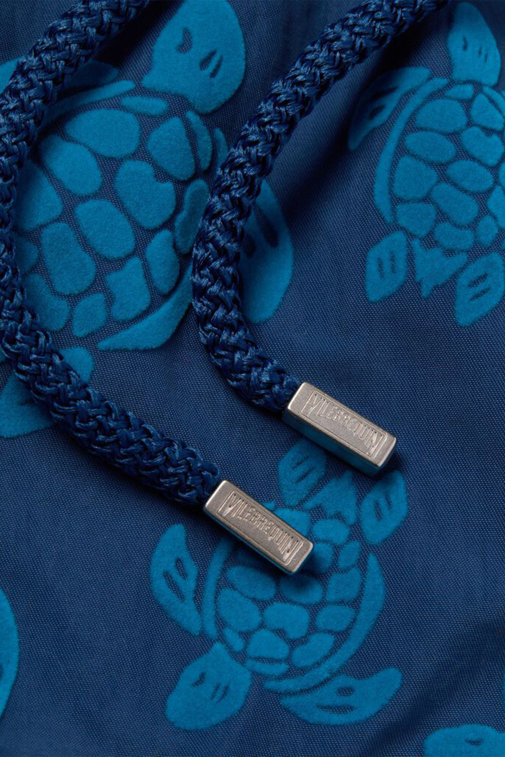 VILEBREQUIN | Moorea Flocked Turtles Swim Shorts | Blue-Grey