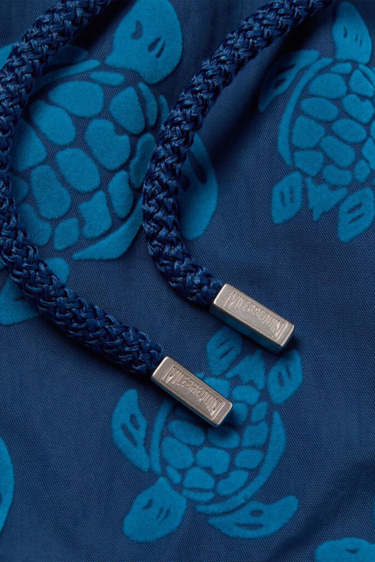 VILEBREQUIN | Moorea Flocked Turtles Swim Shorts | Blue-Grey