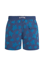 VILEBREQUIN | Moorea Flocked Turtles Swim Shorts | Blue-Grey