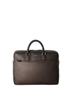 SERAPIAN | Slim Briefcase | Dark Brown