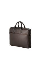 SERAPIAN | Slim Briefcase | Dark Brown