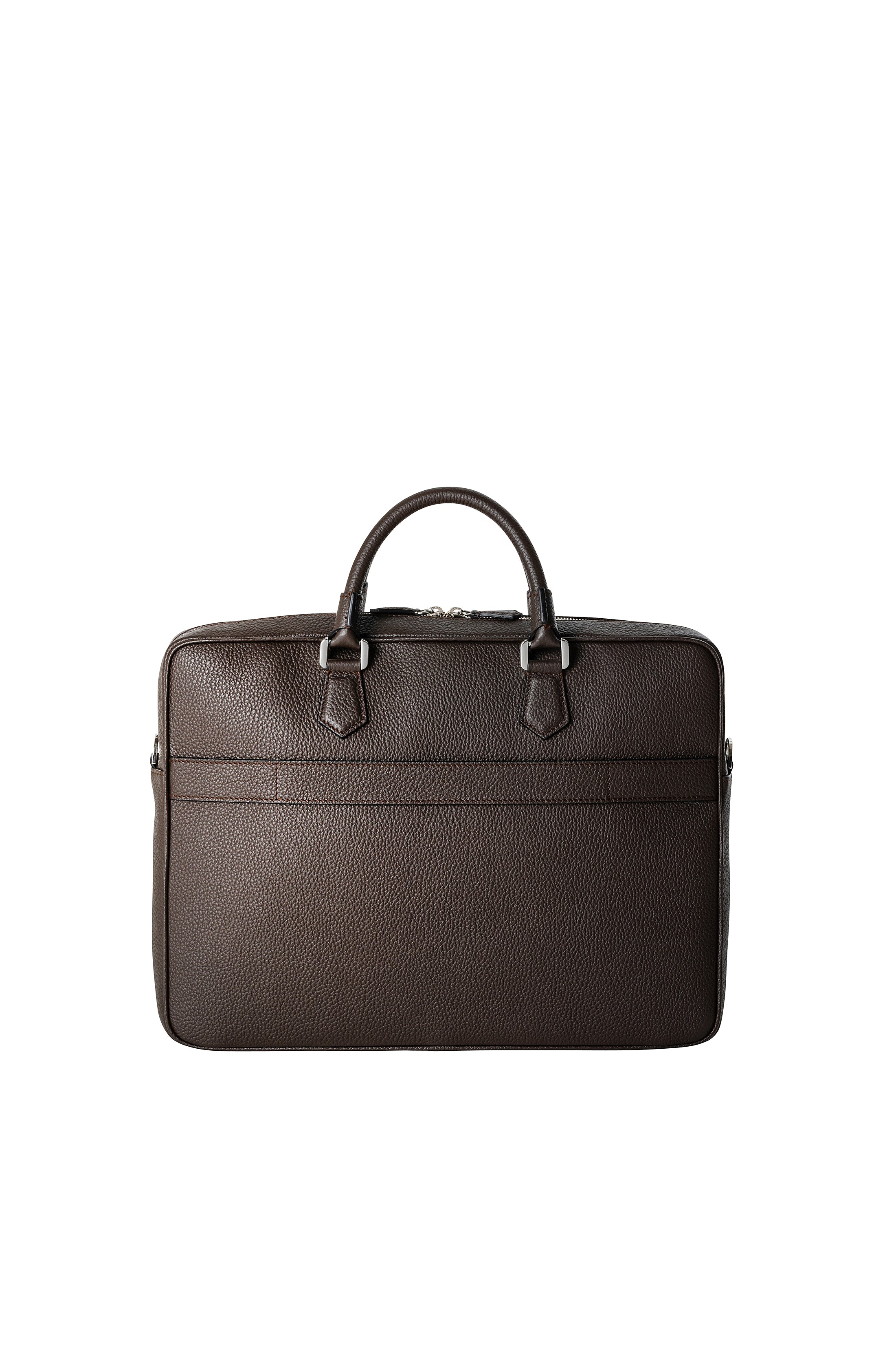 SERAPIAN | Slim Briefcase | Dark Brown